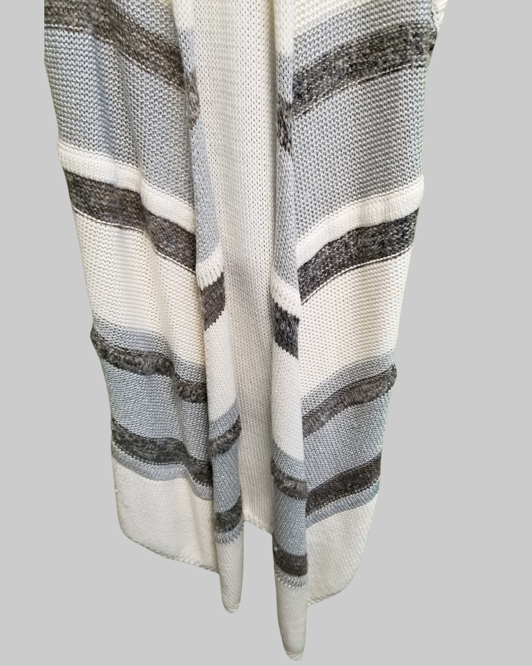 Chico's Duster Ivory Sweater Cardigan Vest
