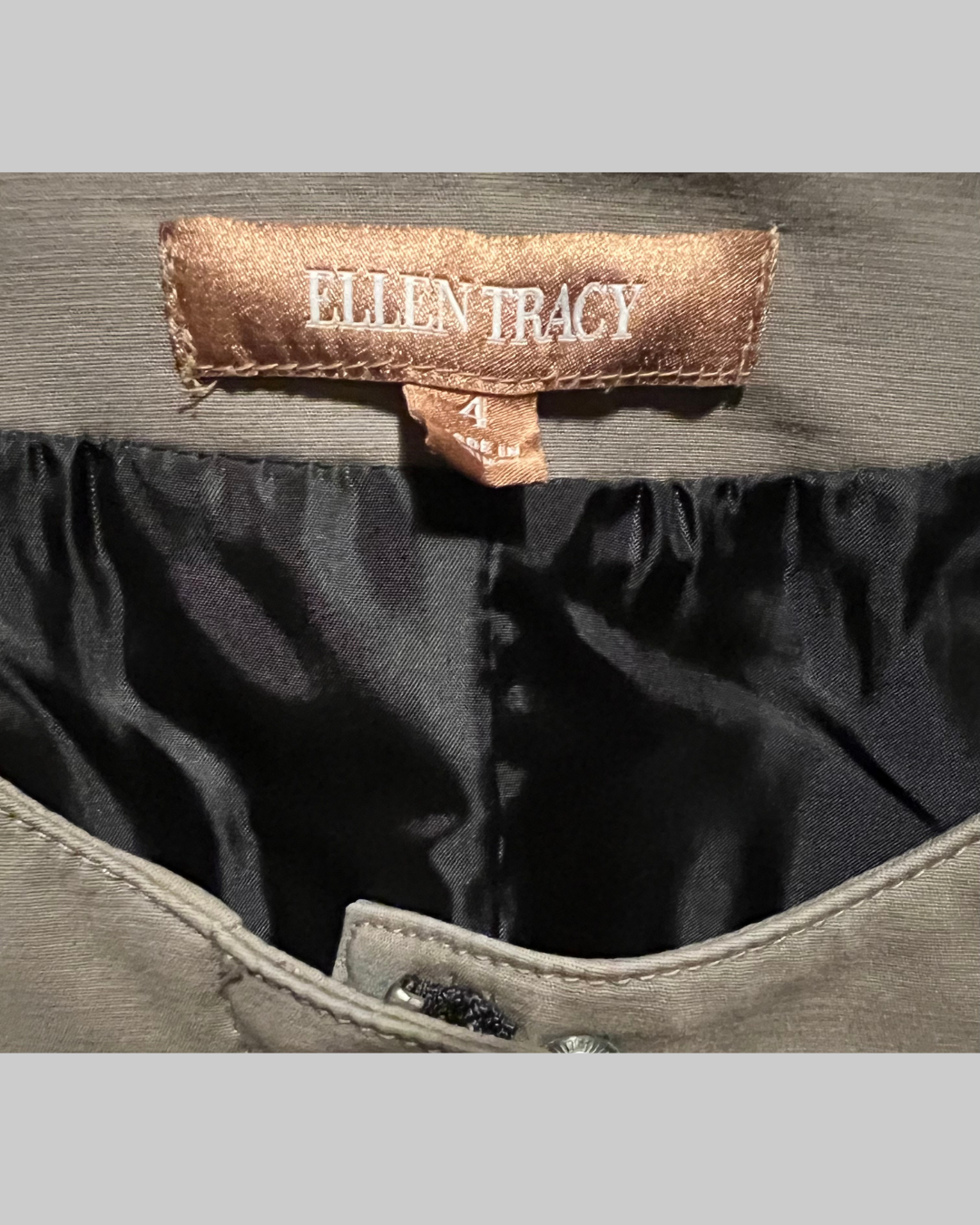 Ellen Tracy Khaki Women's Jacket