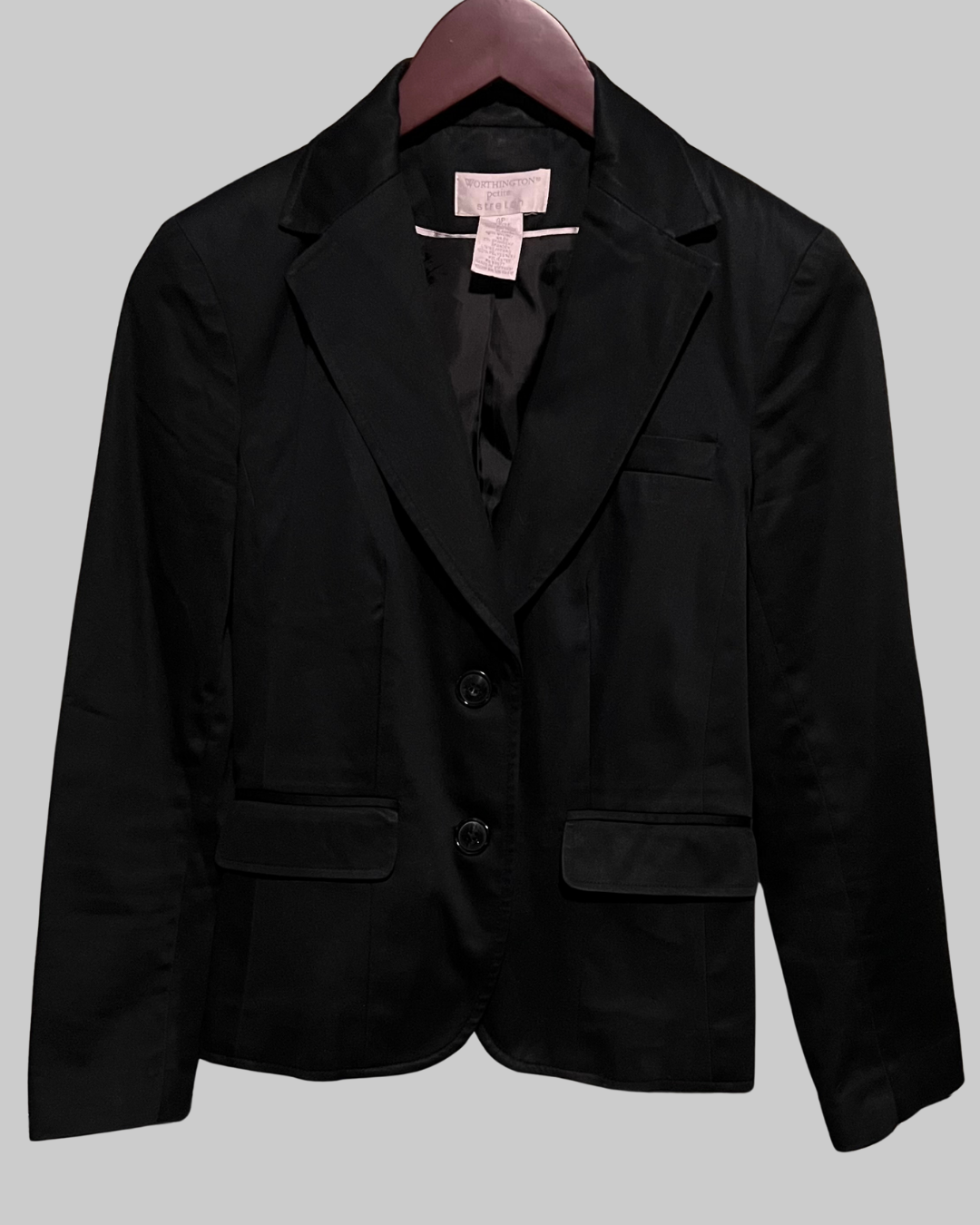 Worthington Petite Stretch Women's Black Blazer