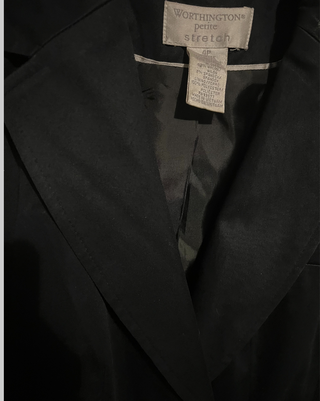 Worthington Petite Stretch Women's Black Blazer
